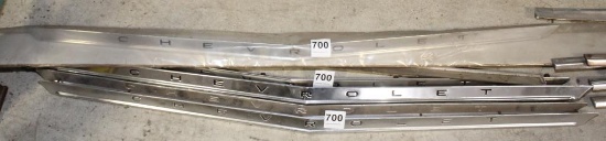 (6) 1962 Chev. hood trim pcs-1 is new in plastic