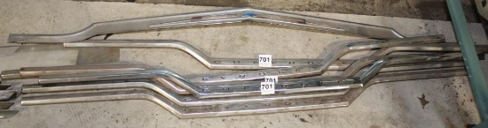 (7) 1963? Chev. trunk lid trim pieces