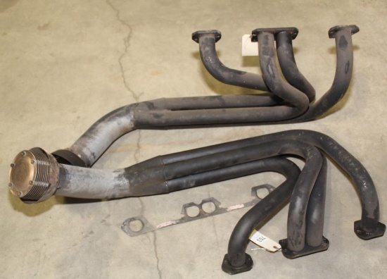 Pair of 409 headers with disc mufflers