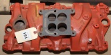 cast iron 4 barrel intake manifold, small block