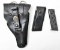 lot to include black leather Walther PP holster, magazine, and magazine pouch, selling as lot