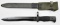 Spanish M58 CETME bayonet with scabbard, blade measures 8.75