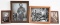lot of (4) framed Civil War era reproduction photos in frames, (2) measure 9.5
