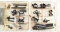 (2) plastic parts boxes with assorted firearm small components to include; 1911 parts, sling swivels