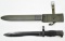 Spanish M58 CETME bayonet with scabbard, blade measures 8.75