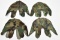 (4) M1 Camo helmet covers in assorted conditions