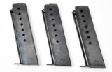 (3) Banner Walther P38 factory original pistol magazines in 9mm, selling by the piece, 3 times the m