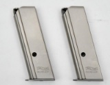 (2) Walther PPK 9mm Kurz (.380 ACP) stainless factory magazines, selling by the piece, 2 times the m