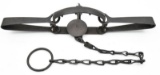 Triumph No. 42X trap double long spring with teeth and chain