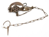 Chas D Briddell No. 1 Escape Proof trap with chain