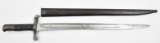 Portuguese Model 1885 bayonet with metal scabbard having a blade length of 18.5