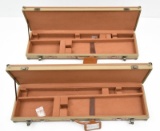 (2) SportLock canvas and leather covered takedown rifle/shotgun case, both having keys, selling by t