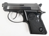 Beretta, Model 20, .25 auto, s/n BE05323V, pistol, brl length 2 3/8
