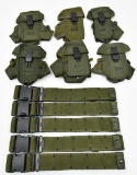(5) U.S. marked ITW Nexus load carrying belts and 5 U.S. marked magazine pouches with Alice clips