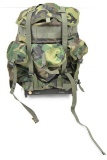 U.S. marked frame type camo backpack with two XXL camo shirts and one L-R pants