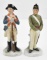 lot of (2) porcelain figural statues, (1) 1779 Continental Army Soldier and (1) 1851 Cadet