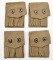 (4) M.E. CO 1943 dated British made canvas M1911 double magazine pouches, selling 4 times the money