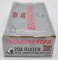 .204 Ruger ammunition (1) box Winchester 34 grain JHP (20) round box, UPS SHIP ONLY