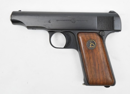 Erfurt Deutsche Werke, Ortgies' Patent Model, 7.65mm, s/n 134076, pistol, brl length 3.25",