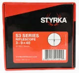 Styrka S3 Series 3-9x40 rifle scope, SH-BDC Reticle ST-91021, open box with original cover,