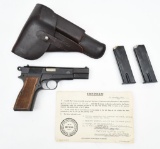 FN Herstal, Nazi Browning High Power Rig, 9mm, s/n 64733A, pistol, brl length 4.675