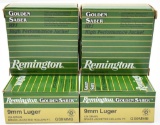 9mm Luger ammunition (4) boxes Remington Golden Saber 124 grain Brass Jacketed Hollow PT,