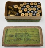 Antique .44 Caliber Winchester 200 grain bullet ammunition (1) box Union Metallic Cartridge Co., (35