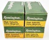 5mm Magnum rim-fire ammunition (4) boxes Remington High Velocity 38 grain Power-Lokt HP (3) boxes (5