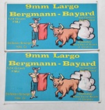 9mm Largo Bergmann-Bayard custom ammunition (2) boxes Old Western Scrounger custom loaded 124 grain 