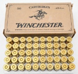 .45 COLT ammunition (1) box Winchester 250 grain Lead Flat Nose Cowboy Action loads, (50) round box,