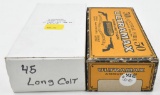 .45 Colt custom loaded ammunition (2) boxes, (1) ULTRAMAX using Starline brass and (1) box marked 