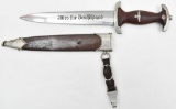 WWII German SA Dagger with hanger by Carl Schmidt Sohn A-G. 