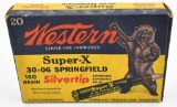 .30-06 Sprg Silvertip ammunition (1) box Western Super X Bear print box 180 grain Expanding bullet (