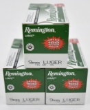 9mm Luger ammunition (3) boxes Remington UMC 115 grain MC (100) rounds per box, selling 3 times the 