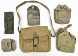 lot to include M14 pocket ammunition magazine pouch, unmarked ammunition pouch, M1 carbine double ma