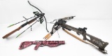 lot of crossbows and components to include, Summit HD 150, Barnett Veloci speed and Challenger pink 