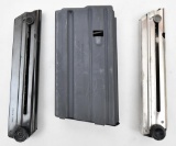 lot of (3) magazines, (2) are P 08 Luger and (1) is Ar-15/M-16 style