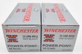 .22 Long Rifle High Velocity ammunition (2) bricks Winchester Power-Point 40 grain (500) rounds per 