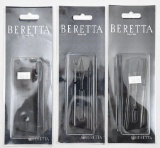 (3) Beretta magazines, (1) MPX4 9mm (15) round, (1) MPX4 9mm (10) round and (1) M84F/84FS .380 auto 