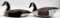 lot of (2) weighted wooden goose decoys, showing