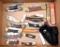 (18) assorted folding blade knives to include