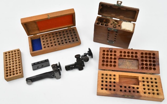 small bore rifle shooters lot to include a Marble