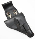 German black leather small arms flap holster with
