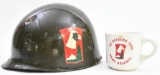 WW2 - Korea helmet liner 70th Div. and a