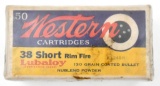 .38 Short Rim Fire ammuntion (1) box Western