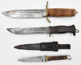 lot of (3) fighting knives to include Othello
