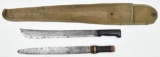 lot to include a short sword with a brass
