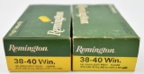 .38-40 win. ammunition (2) boxes Remington