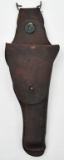 Early leather side arm holster on swivel mount