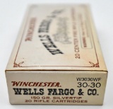 .30-30 win ammunition - (1) box Winchester Wells